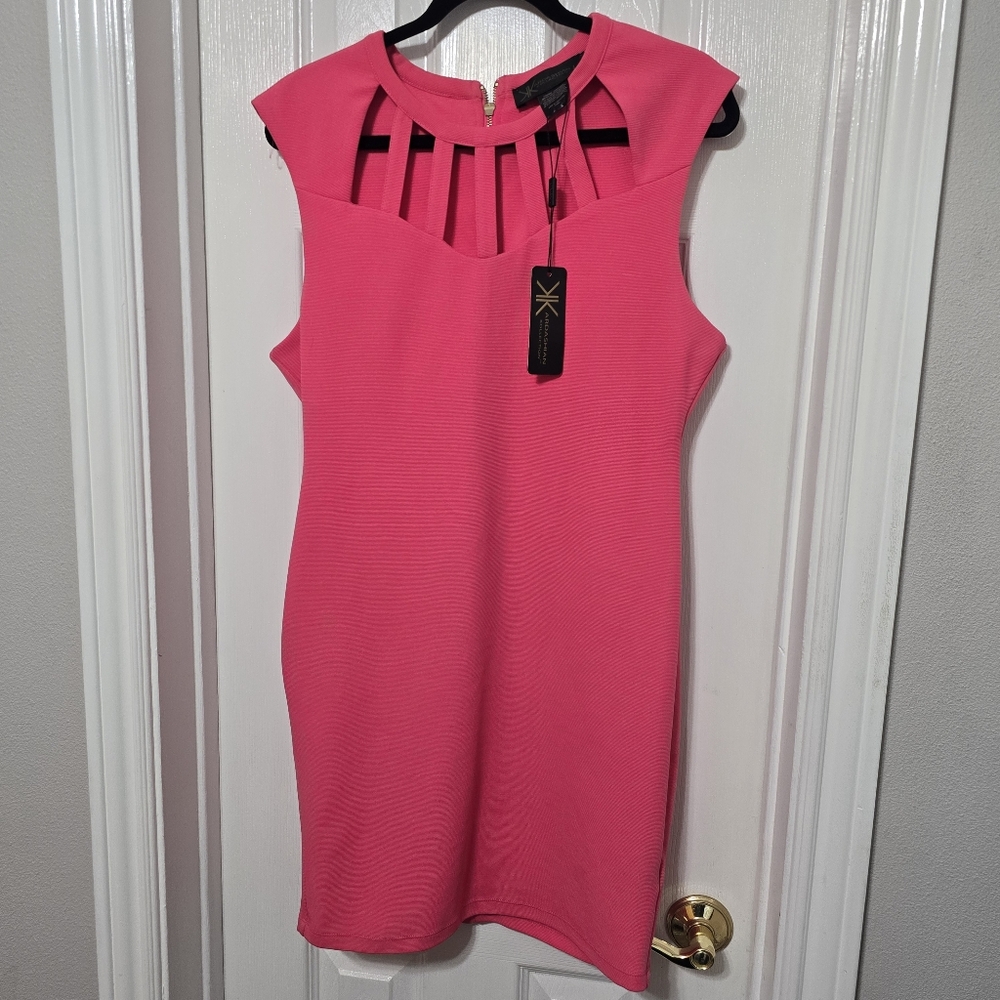 Pink Kardashian Kollection cutout Dress
